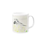 KISAのWhite〜ハクセキレイ Mug :right side of the handle