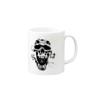 ꏸꋪꋫꁹꂑꐇꁒ𖤐《毎日ハロウィンのクラニアム》のcranium.くんスカル Mug :right side of the handle