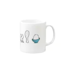 けちゃっぷごはんのお店のごはんのOSHITAKU🍚 Mug :right side of the handle