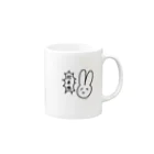 センタクバサミのだまれウサギ Mug :right side of the handle