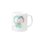 浅山しおん（ハリネズミのソフィー）のオリジナル　ハリネズミのソフィー、ダイヤル式電話をかける。 Mug :right side of the handle