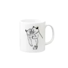 饅頭VERY MUCH SHOP TUNNEL のガブ猫 Mug :right side of the handle