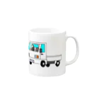 がりんぺいろの軽トラで眠る人です。 Mug :right side of the handle