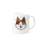 コナカマ通販SUZURI支店の三毛猫ちゃん Mug :right side of the handle