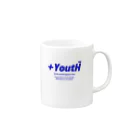 +YoutHの+YoutH Blue logo マグカップの取っ手の右面