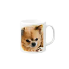 SI-DA/minne /BASEにてレジンアクセサリー販売中のPONPON ぽん太 Mug :right side of the handle