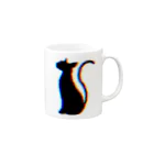 MizuriのGlitch Cat (猫グッズパーカーetc) Mug :right side of the handle