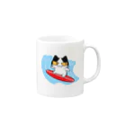 アクセルスタイルのねこサーフィン Mug :right side of the handle