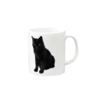 黒猫のふくちゃんの黒猫のふくちゃん Mug :right side of the handle