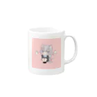 まふゆのmafu pink Mug :right side of the handle