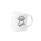 ＠sakedonのシンプルなアブダクションのイラスト Mug :right side of the handle