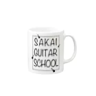 TACAのグッズ売り場のSAKAI GUITAR SCHOOL 黒文字 マグカップの取っ手の右面