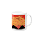 YellowSeed　by　MackPicasso　　の赤い空歩く人【天使】 Mug :right side of the handle