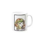 赤歩の乱雑な部屋のいちじくカラーの少女 Mug :right side of the handle