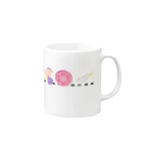 LIFE_is_a_JOKEの散らばりモルー整列 Mug :right side of the handle