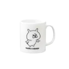 chococo_yuruusagiのゆるうさぎ べー Mug :right side of the handle