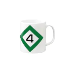 【鉄道グッズ】こくてついろの【鉄道グッズ】4両 停止位置目標 停目 Mug :right side of the handle