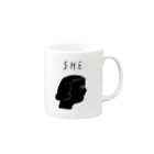 aki_ishibashiのペアマグカップ（she） Mug :right side of the handle