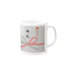 SAKURA スタイルの熨斗紙（のしがみ） Mug :right side of the handle