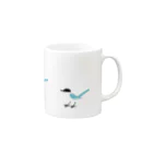 でこぱち商店のオナガがぴょん Mug :right side of the handle