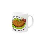 シェリーズワールドのPython Pie Thon パイソン　可愛い蛇 Mug :right side of the handle