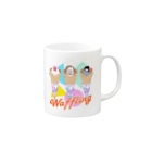 EASEのwaffling 文鳥と部長 80's Remix Mug :right side of the handle