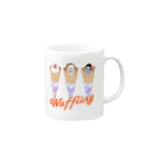 EASEのwaffling 文鳥と部長 Mug :right side of the handle