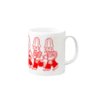 チューリップハット美髪店のチューリップハット5（真っ赤） Mug :right side of the handle