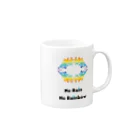 たおるまんじゅうのNo Rain No Rainbow Mug :right side of the handle