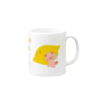 かやさんだよのブタキラキラマグ Mug :right side of the handle