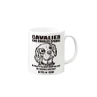 PLAQUE Mag StorieのCavalier King Charles Spaniel( PL16CK5001) Mug :right side of the handle