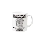 PLAQUE Mag StorieのGOLDEN RETRIEVER(PL16GL5001) Mug :right side of the handle