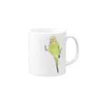 まめるりはことりのピタッとセキセイインコちゃん【まめるりはことり】 Mug :right side of the handle