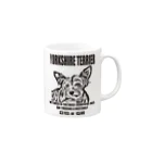 PLAQUE Mag StorieのYORKSHIRE TERRIER(PL16YK5001) Mug :right side of the handle