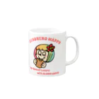 ハワイが大好きな女の子『HENOHENO MAPPY』のYUMMY2021(ハワイを愛するあなたへ) Mug :right side of the handle