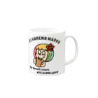 ハワイが大好きな女の子『HENOHENO MAPPY』のYUMMY2021(ハワイを愛するあなたへ) Mug :right side of the handle