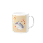 しず華＊(カラー･リボンボン)のチンチラコーヒー Mug :right side of the handle