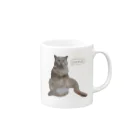 hubukichiの二日酔い代弁猫 Mug :right side of the handle