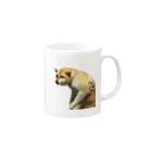 柴犬しばわんこhana873の微妙な表情のもふもふ柴犬しばいぬ Mug :right side of the handle