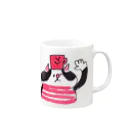 ゆきんこのねことマグカップ Mug :right side of the handle