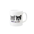 猫は正義のNYANTAandBOCHIO Mug :right side of the handle