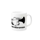 ジャイアント swing おーけすとら 【ノリやんのSHOP】のトランペット Mug :right side of the handle