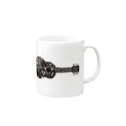 こんにちワジオショッピングのこんにちワジオ(黒ロゴ) Mug :right side of the handle