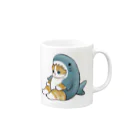 mofusandのサメにゃん Mug :right side of the handle