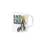 nidan-illustrationの"RAD FOX" Mug :right side of the handle