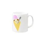 どうぶつやの転がりいぬの夏　マグカップ Mug :right side of the handle