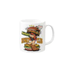 nidan-illustrationの"HUNGRY CLUB" Mug :right side of the handle