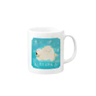 マナカショーコ merry&merryのしろくまたち Mug :right side of the handle