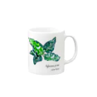 native forest 植物グッズのお店のアグラオネマ・ピクタム（Aglaonema pictum） Mug :right side of the handle