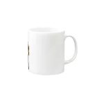 フトアゴが好きすぎての小松菜を被るフトアゴヒゲトカゲ Mug :right side of the handle